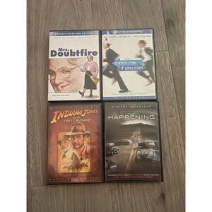 DVD Movie Lot Mrs Doubtfire/Catch Me If You Can/Indiana Jones /The Happening